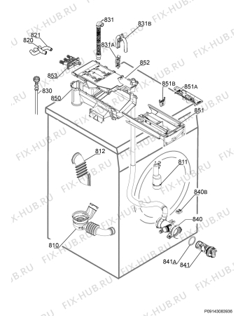 Взрыв-схема стиральной машины Electrolux EWF1486EHW - Схема узла Hydraulic System 272